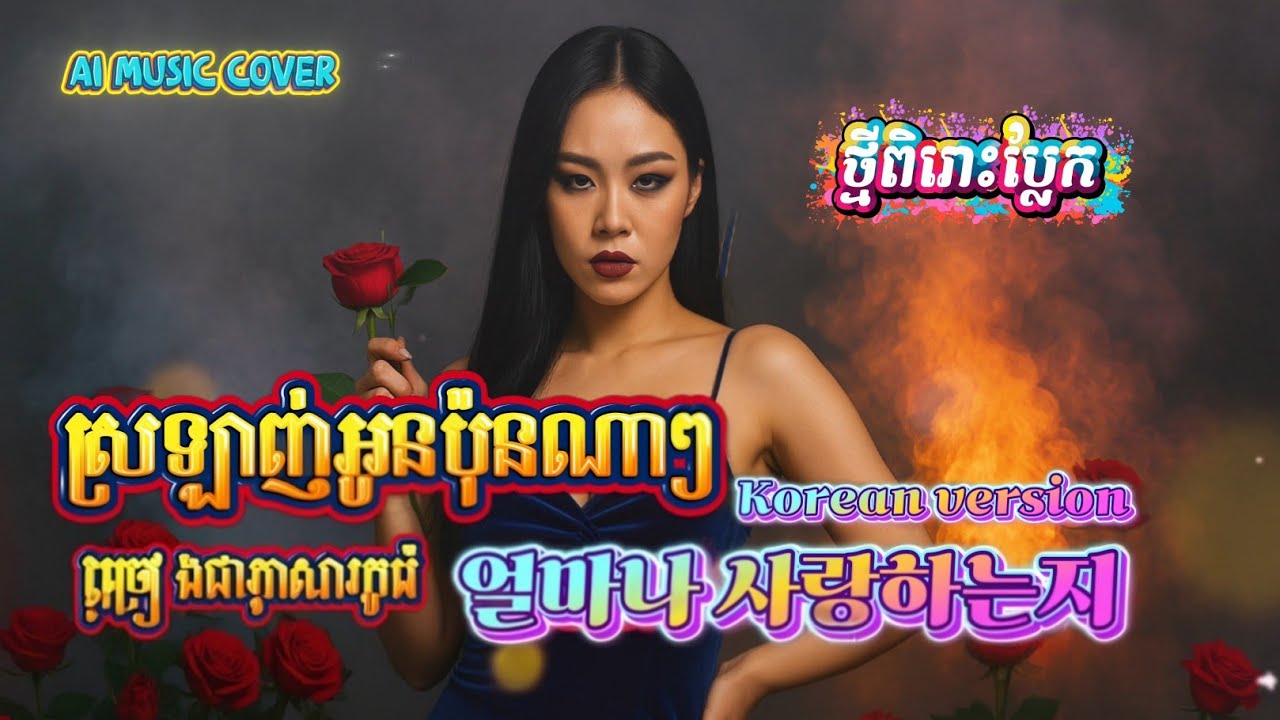 🔥បទល្បី▶️ស្រលាញ់អូនប៉ុនណ្ណាៗ|얼마나 사랑하는지 (How Much you Love me) | AI Korea Cover Song 🎤🙏🎤❤️