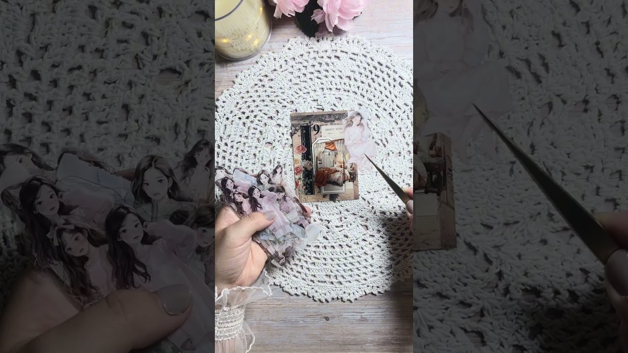 ASMR Journal | Romantic Vintage Bedroom Collage 🌹🛏️ | Relaxing Scrapbooking Sounds