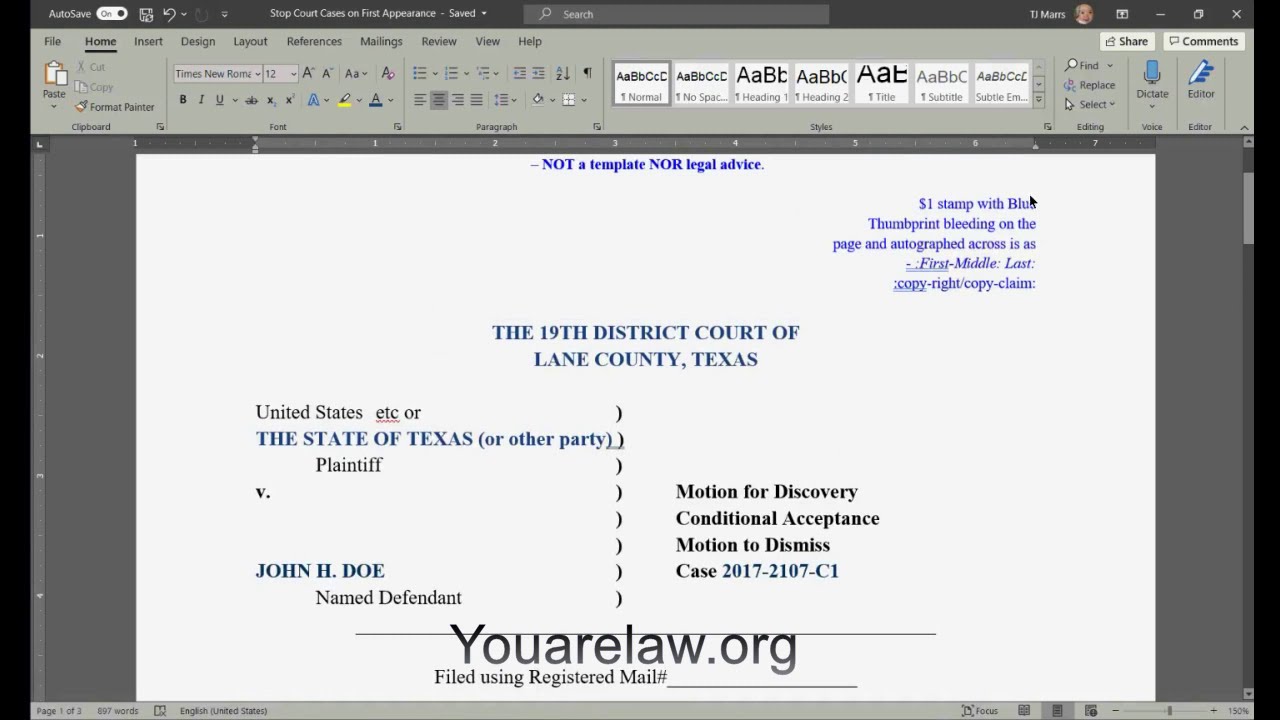 Stop a Case on or During First Appearance - Preview Training