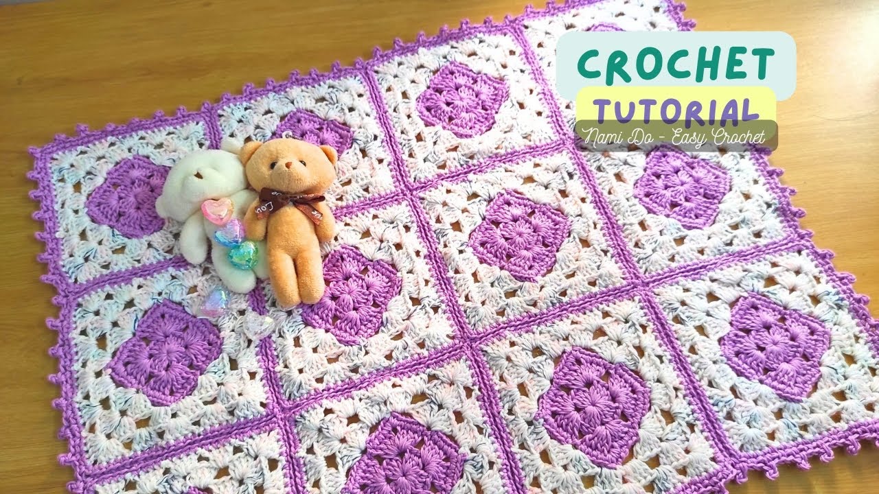 Easy Crochet Granny Square Blanket (part 2) #crochet #howtocrochet