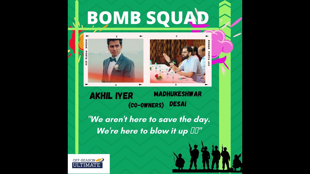 INTRODUCING BOMB-SQUAD TEAM PLAYING AT MUMBAI ULTIMATE LEAGUE