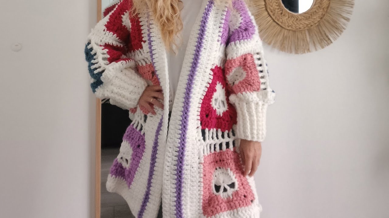 chaqueta grannys a crochet CALAVERAS