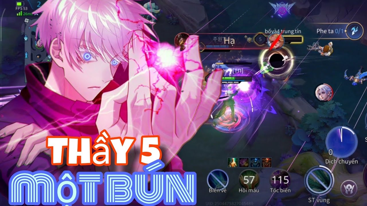 [LQM/AOV)] Tulen trong vai thầy 5 Gojo Satoru tại Bình Nguyên Vô Tận 