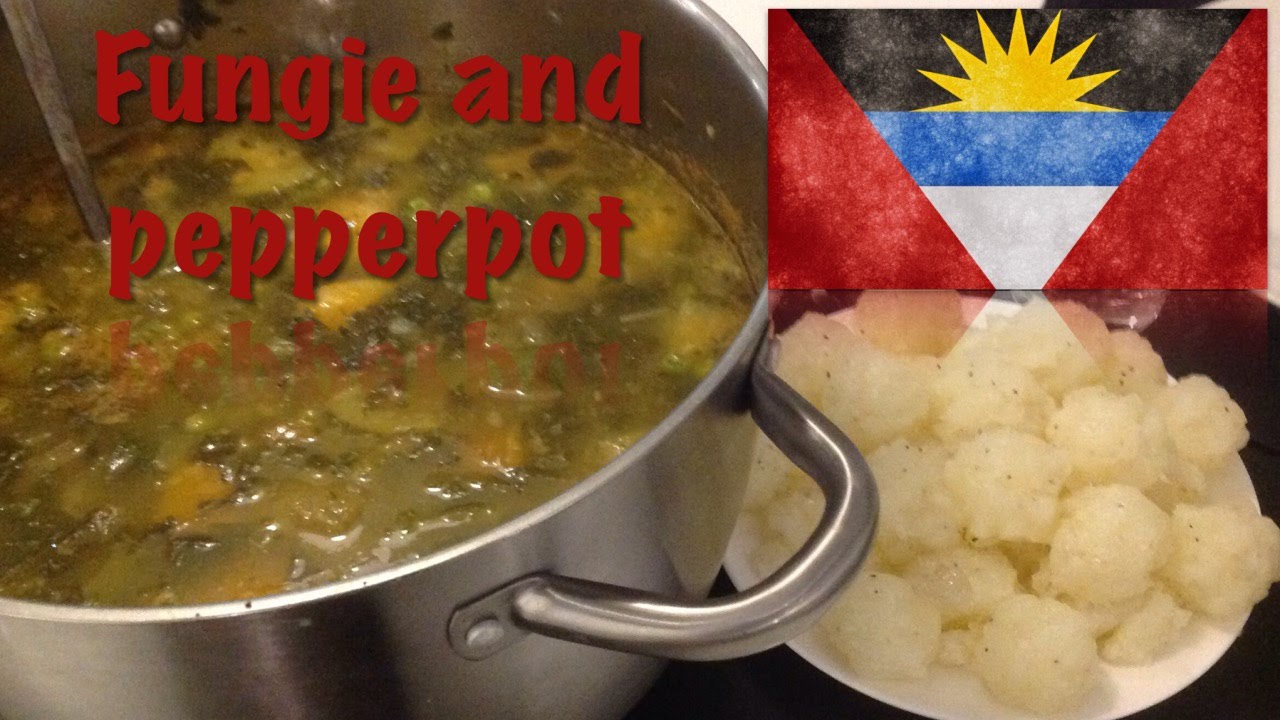 How to cook Fungi and Pepperpot (The Antiguan and Barbudan dish)