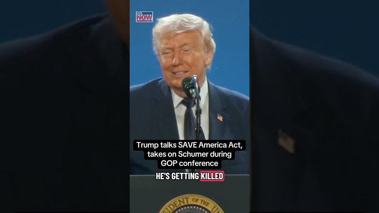 Trump takes on Schumer during GOP conference