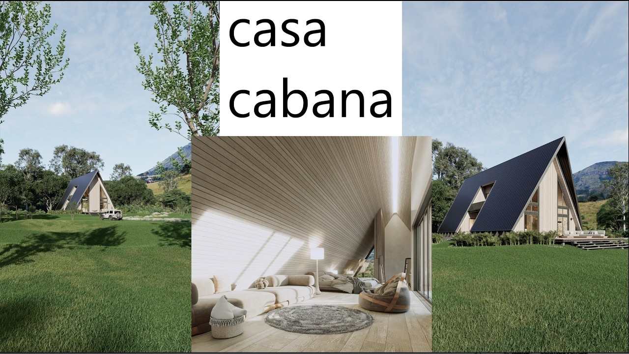 CASA CABANA MODERNA   COM 3 DORMIT&Oacute;RIOS