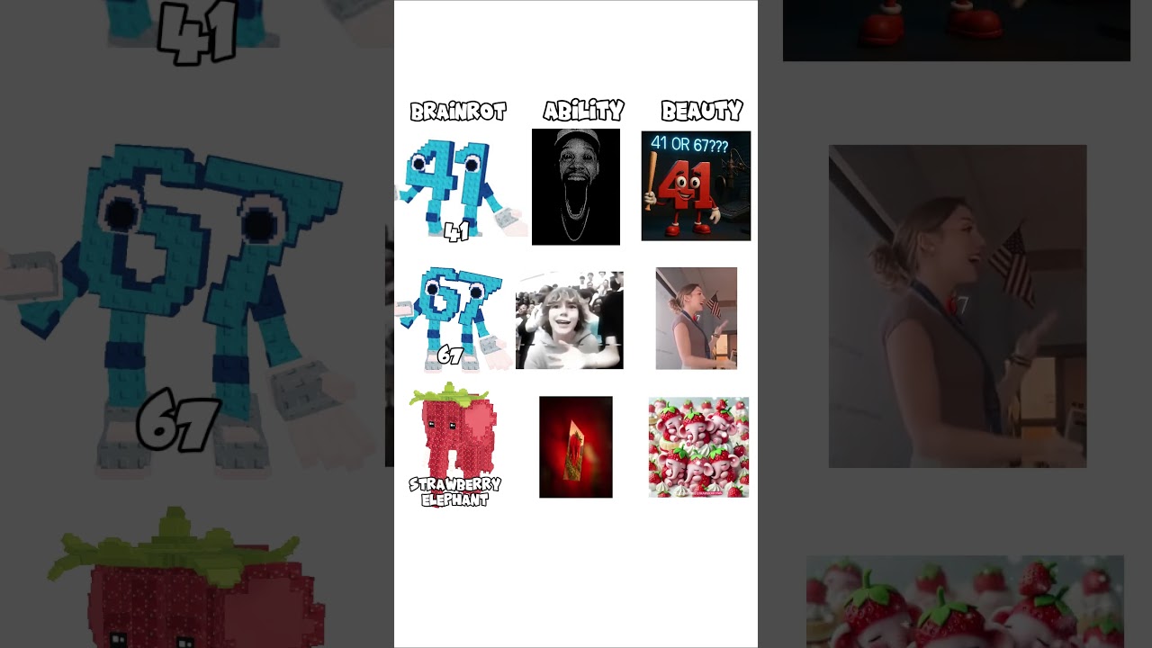 NEW Roblox Memes 2025 🔥  67  VS  41 &ndash;Strawberry Elephant 🌀🤩 #roblox