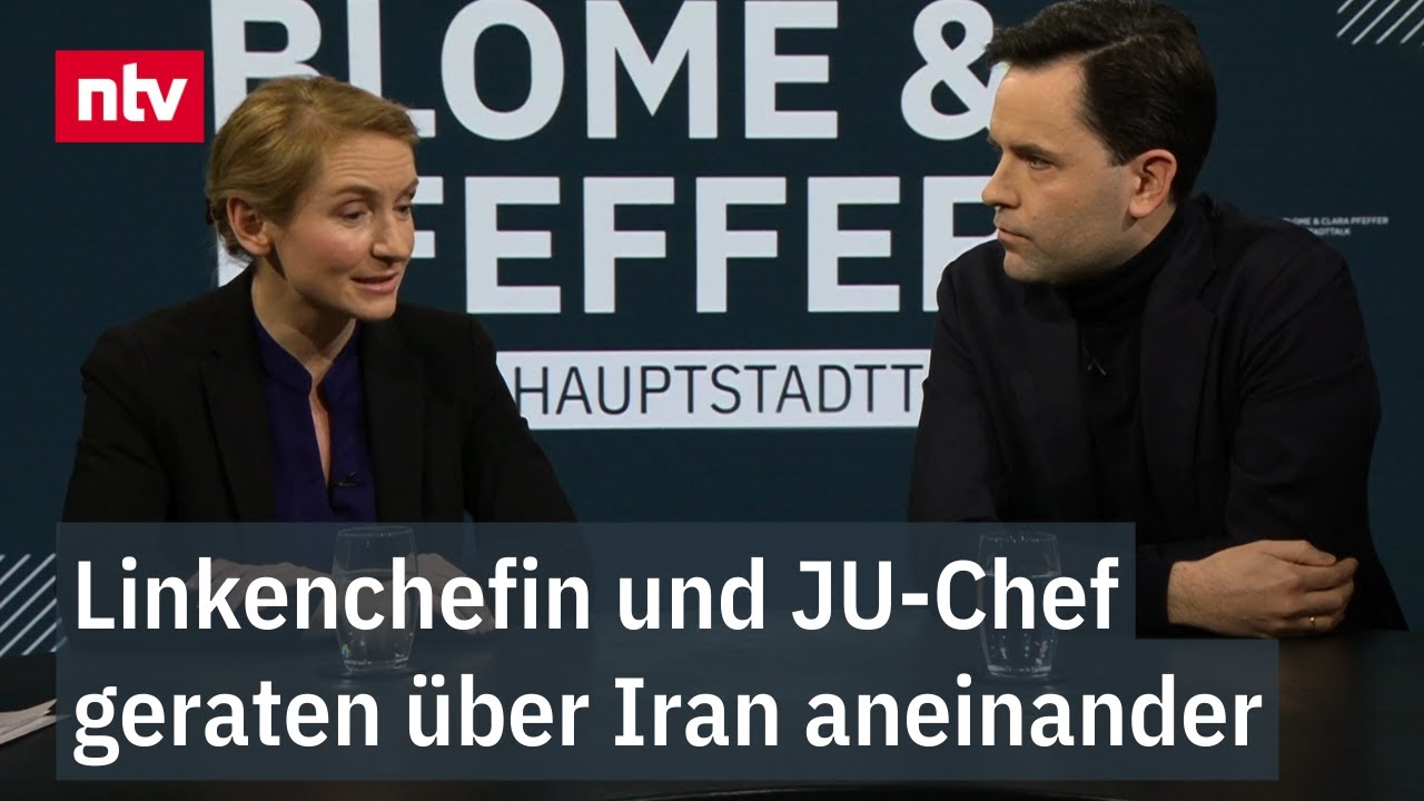 Linkenchefin und JU-Chef geraten über Iran aneinander - Schlagabtausch bei 
