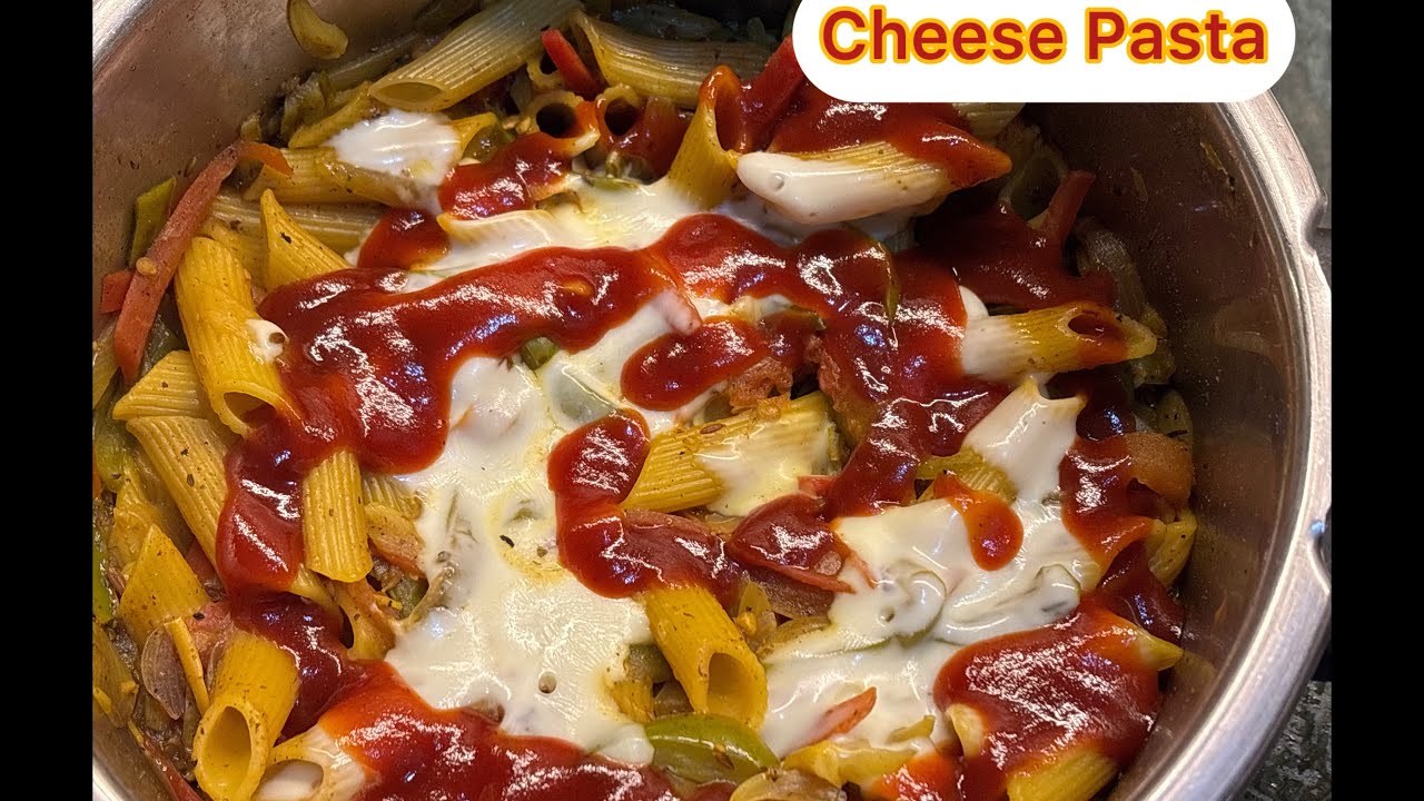 Cooker Cheese Vegetable Pasta #cooker pasta #italiandish #cheesepasta #sauce #snacks #instantsnack 