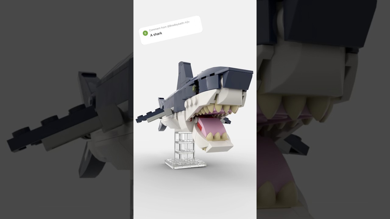 Lego Shark Stop Motion Build - 3 in 1 set 31088 #shorts #lego