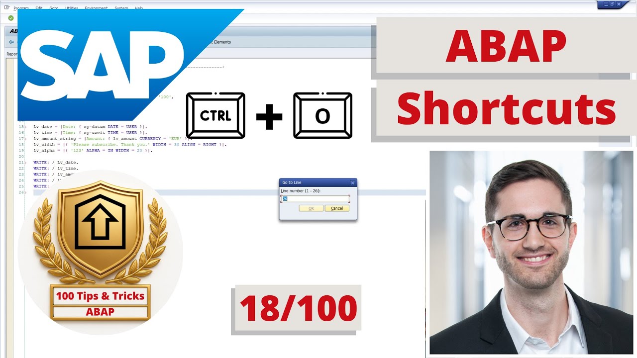 Главные сочетания клавиш ABAP, которые должен знать каждый разработчик | Совет по ABAP № 18