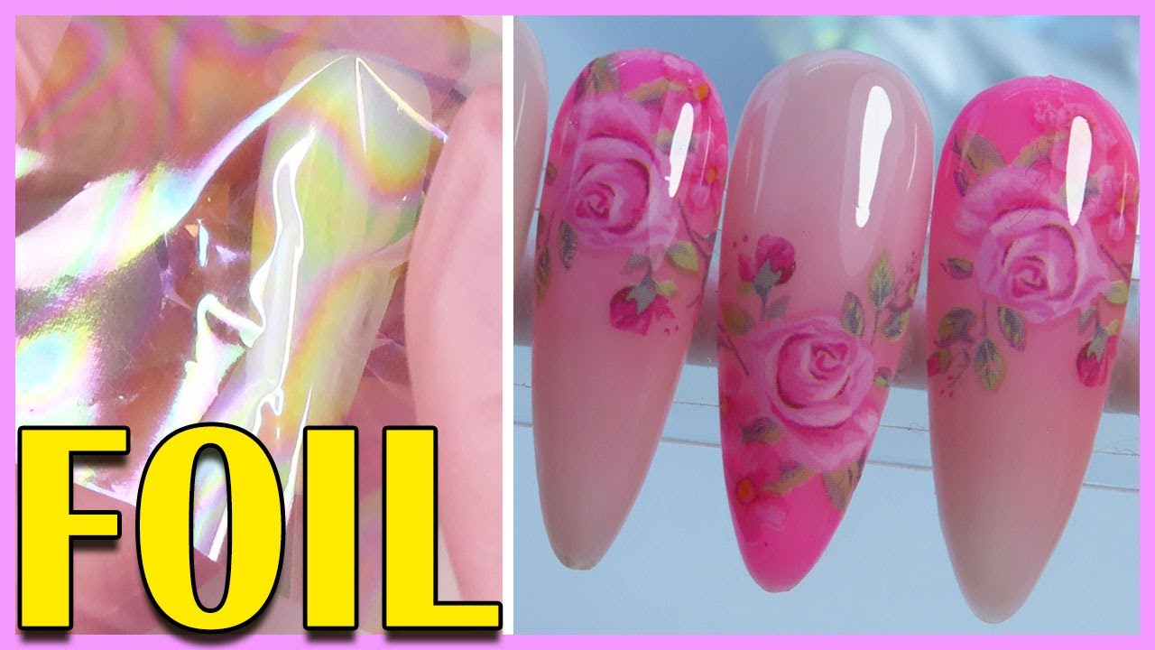 Aprende a DECORAR tus UÑAS con FOIL TRANSFER 😍 / TENDENCIAS de Nail Art 💅💅 SÚPER FÁCIL