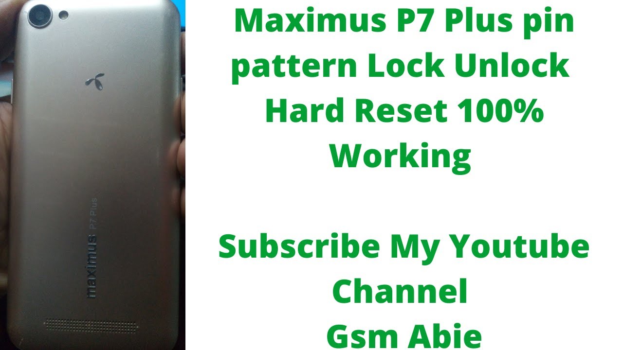 Maximus P7 Plus Hard Reset Pin & Patten Lock Unlock Without Pc 1000% Working................Bangla