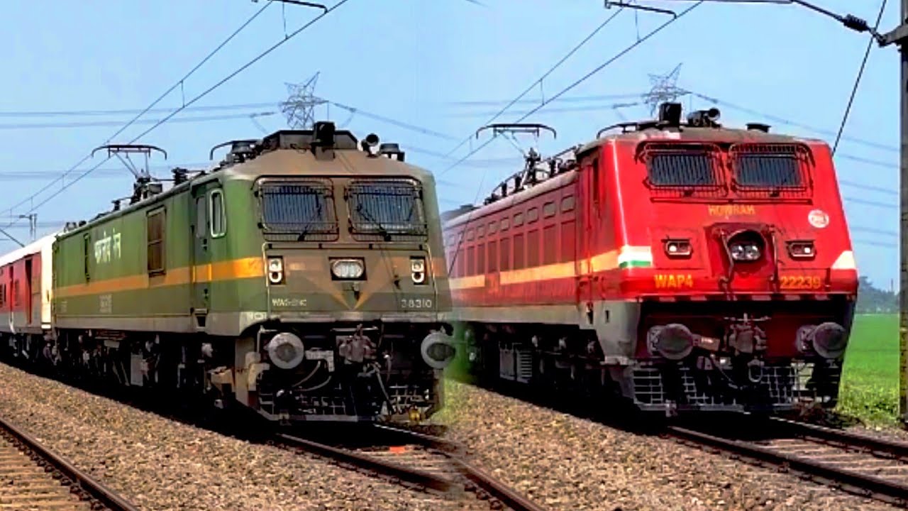 🔥Train Video HIGH SPEED Electric Trains। kamrup+Vande Bharat+ Paharia+Intercity Crossing railgeat।