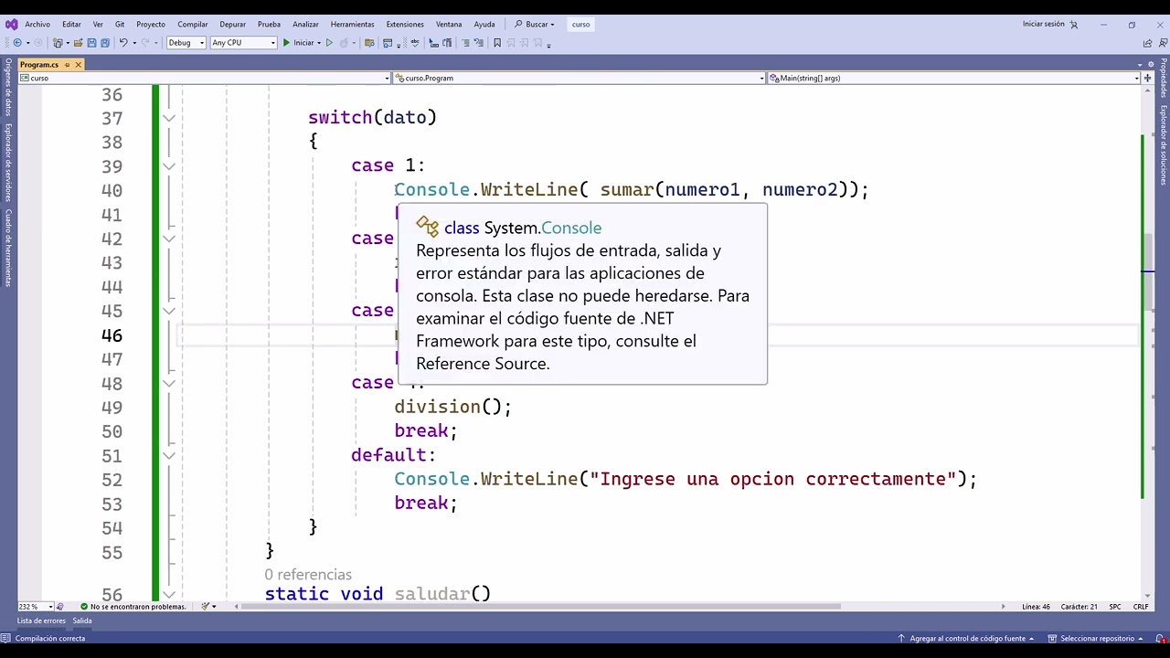 Curso de C#   Leccion 19 metodos  con valor de retorno en c#