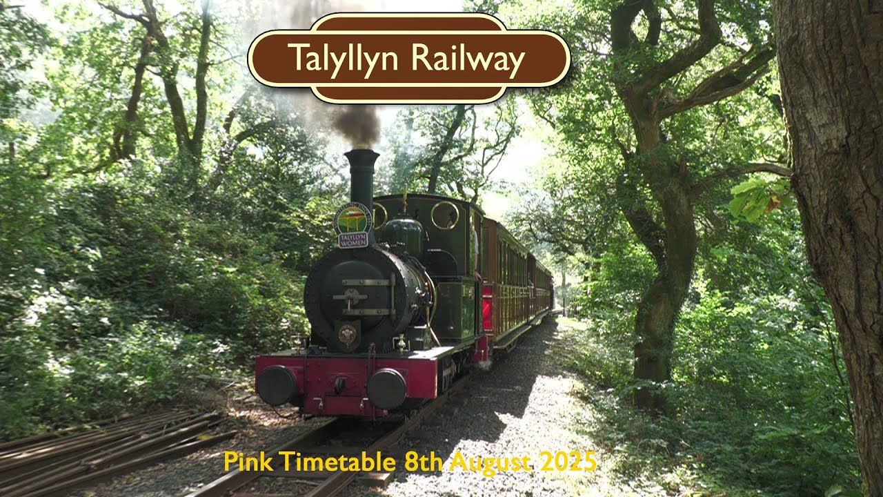 Talyllyn Railway Pink Timetable 8th August 2025