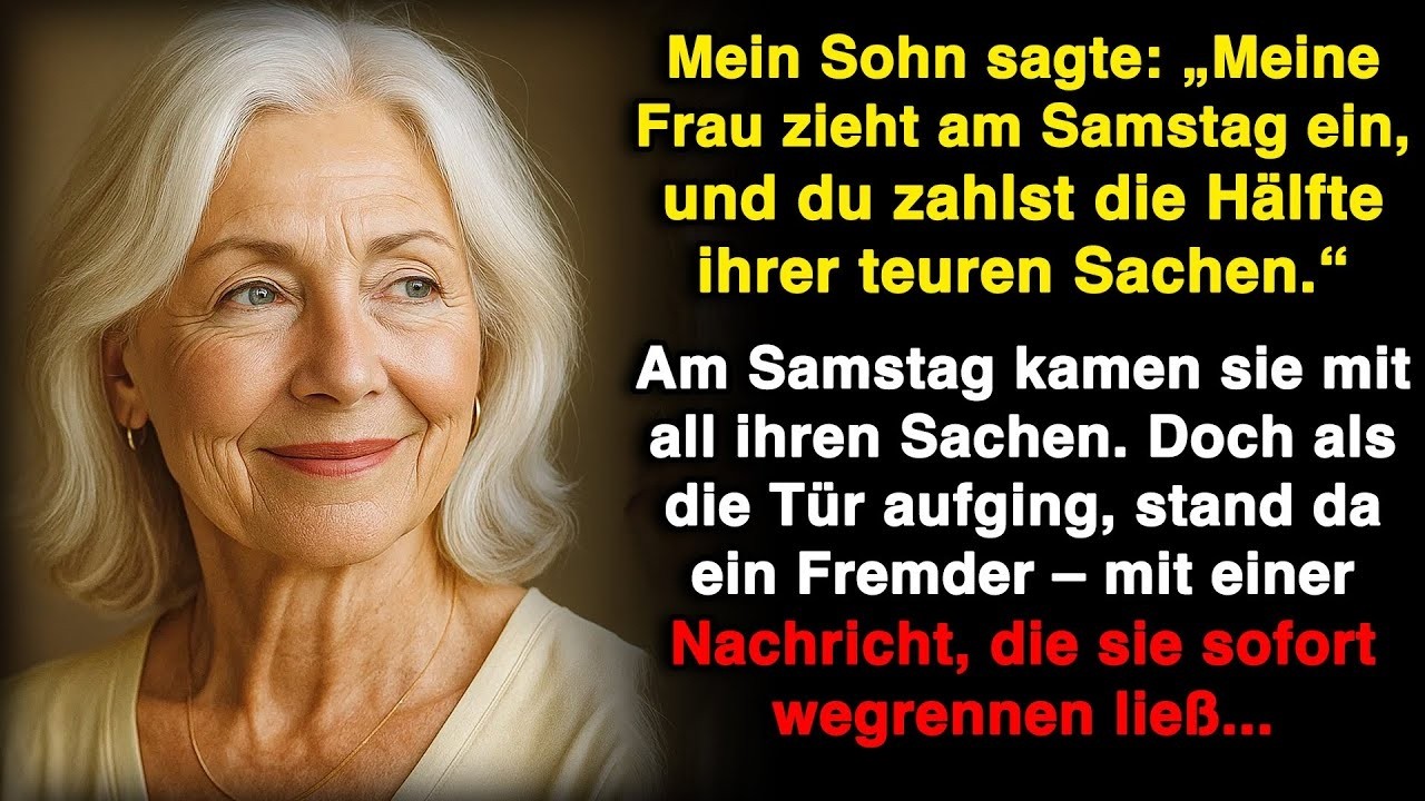 „Meine Frau zieht ein – und du zahlst die Hälfte ihrer teuren Sachen!“, sagte mein Sohn. Und ich...