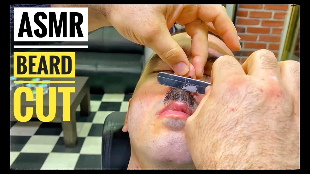 ASMR BARBER BEARD CUT • Skin cleansing,Broken Shaving Sleep session