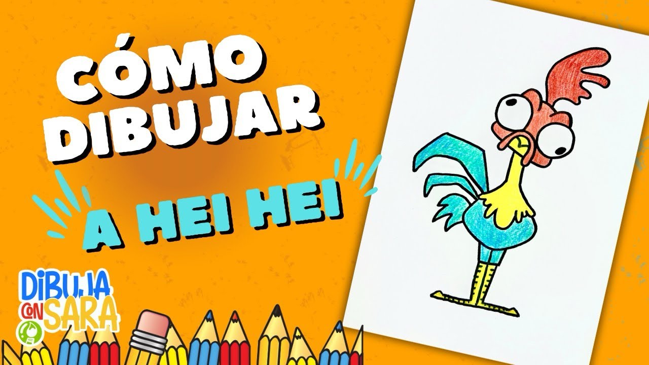 Cómo Dibujar A Hei Hei de Vaiana/Moana