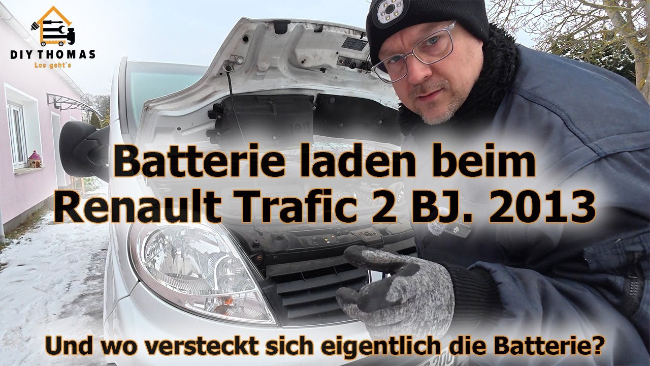 Batterie laden beim Renault Trafic 2013 - Wo versteckt sich diese Batterie???