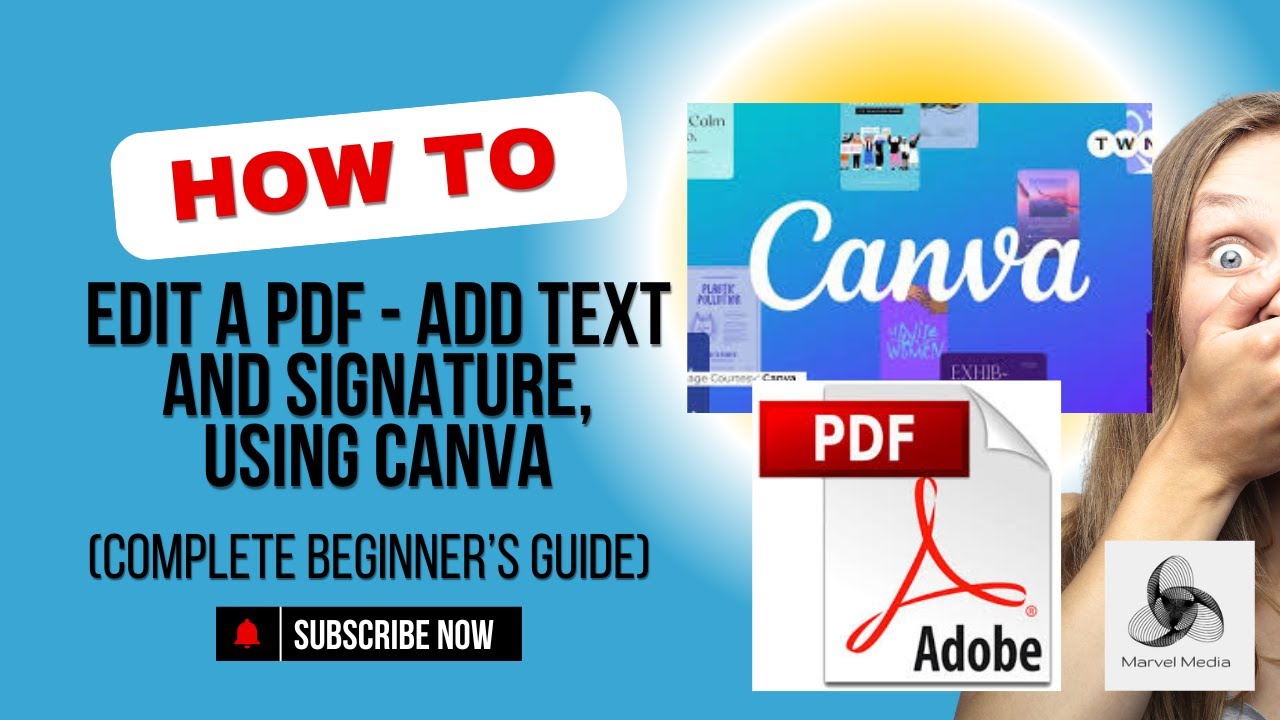 How to edit a PDF - add text and signature, using Canva (Complete Beginner's Guide)