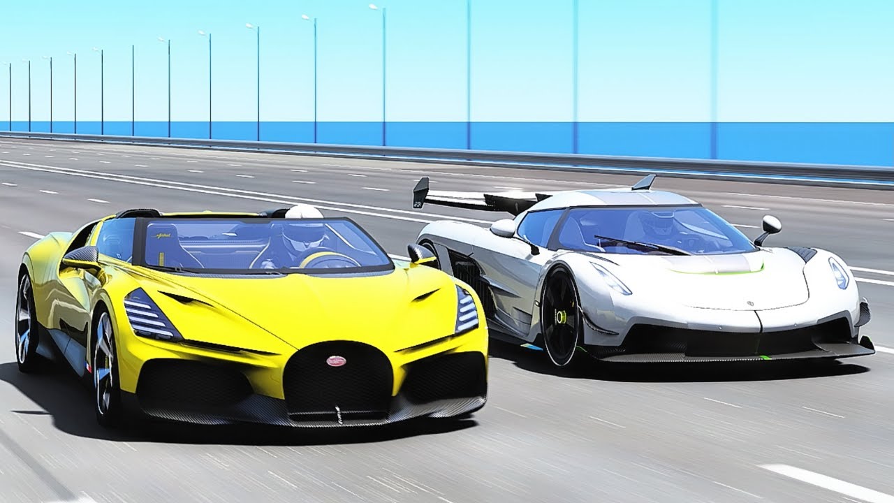 Koenigsegg Jesko Vs Bugatti Mistral | 20KM Drag Race