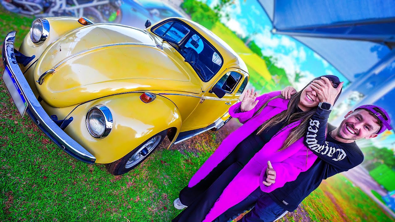 MINHA NAMORADA NÃO ACREDITOU QUANDO VIU MEU FUSCA NOVO❤️