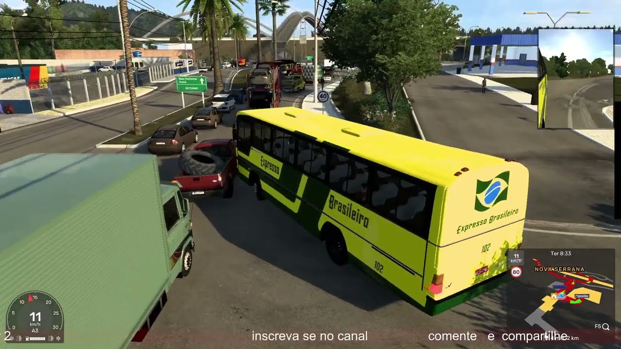 expresso brasileiro onibus trabalhando fretado puxando funcionario raridade reliquia coisa linda