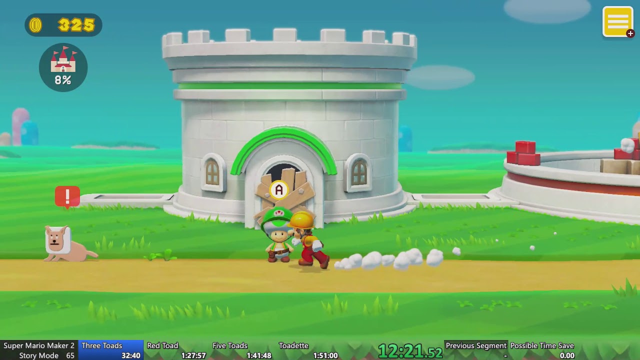 Super Mario Maker 2 Story Mode Any% Former World Record 1:49:38