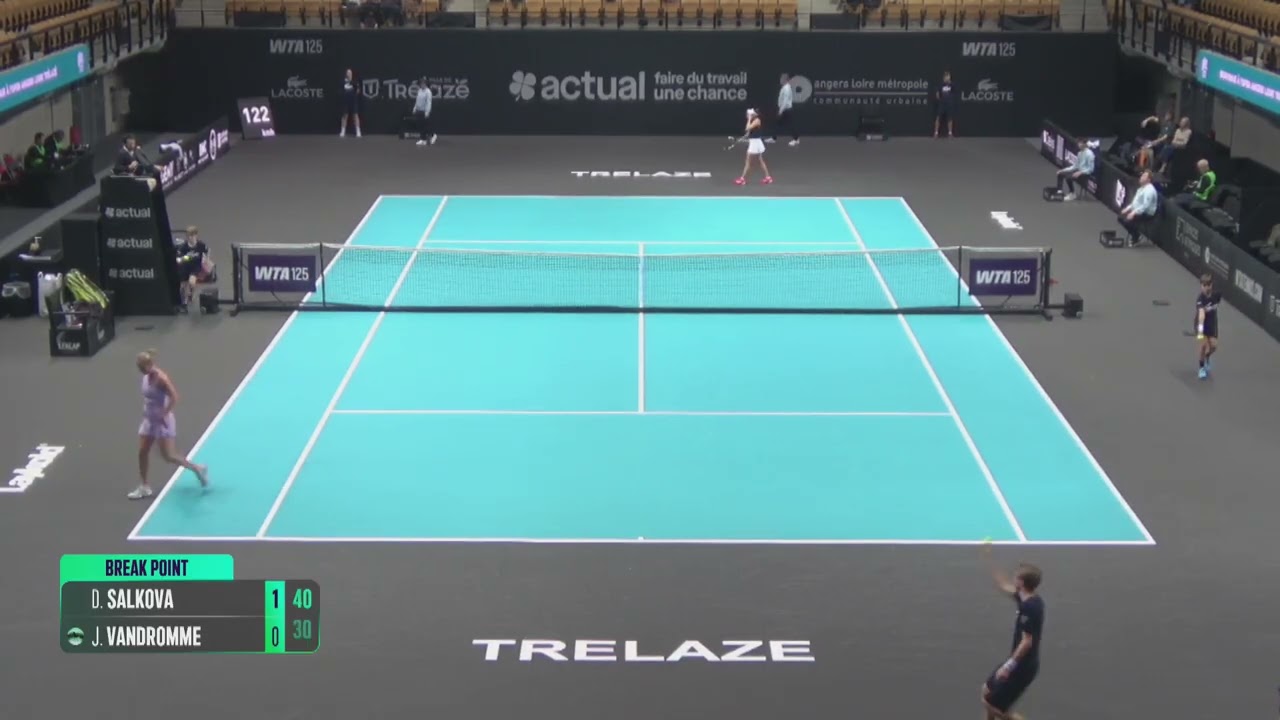 Dominika Salkova (CZE) vs Jeline Vandromme [WC] (BEL) // 5-7 6-3 7-6 // W125 Angers // 1st Round