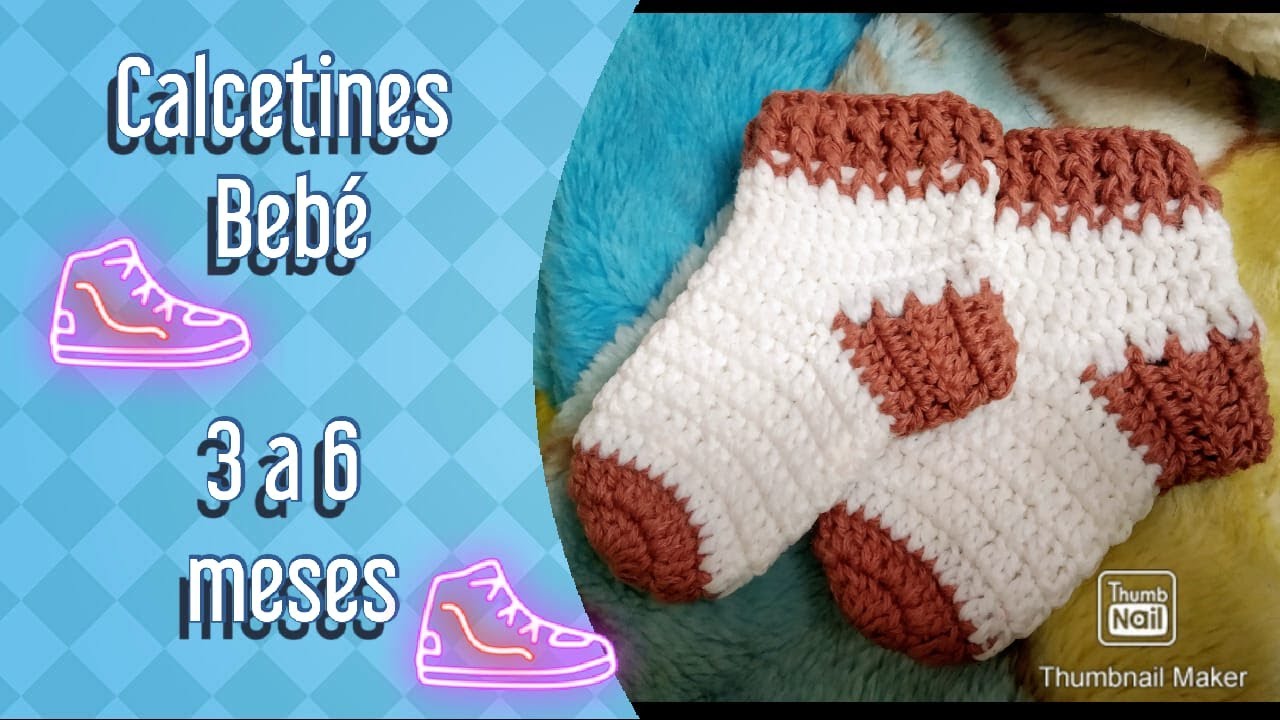 🔴 Calcetines de bebé - 3 a 6 meses #crochetdiy #bebe #tutorial