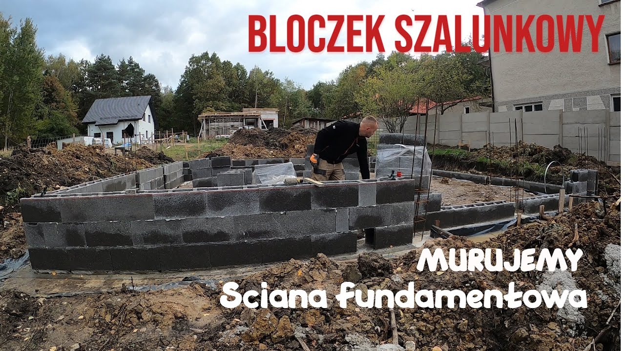 Ściana Fundamentowa - Bloczki Szalunkowe Murowanie  część 1