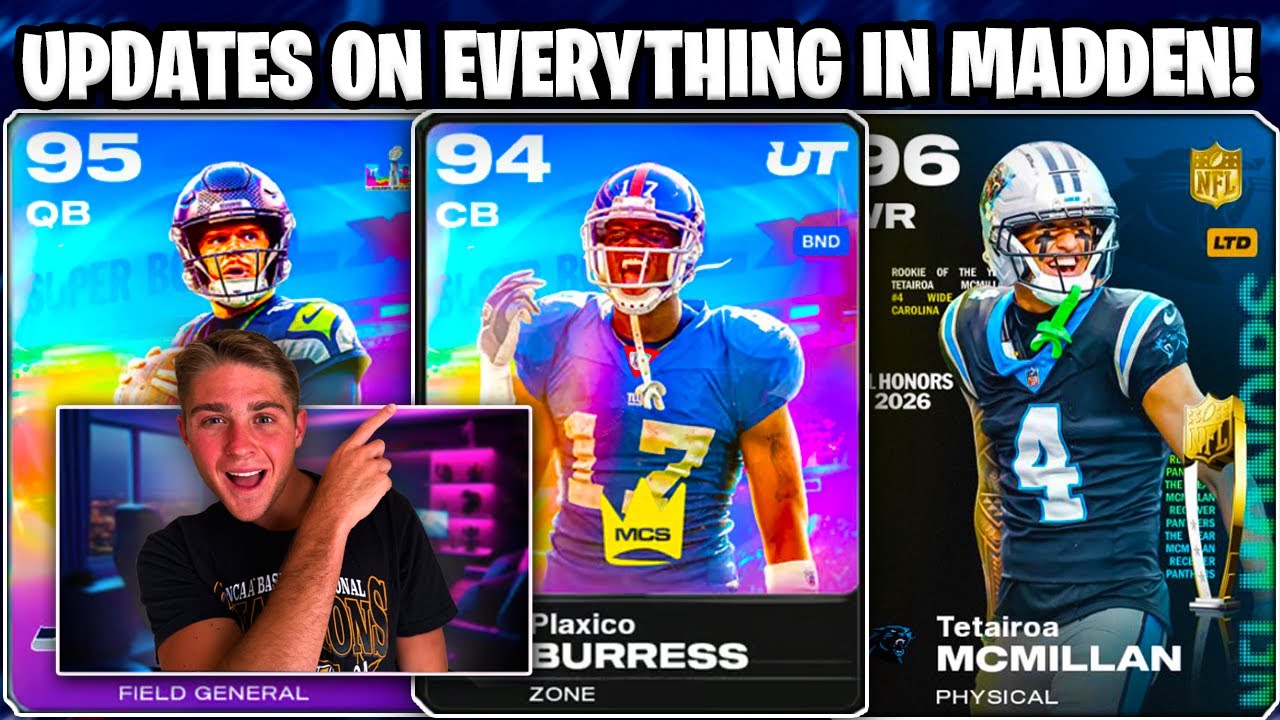 UPDATES ON EVERYTHING IN MADDEN 26! MCS CB PLAXICO BURRESS, LEGENDS, SERVER ISSUES + MORE!