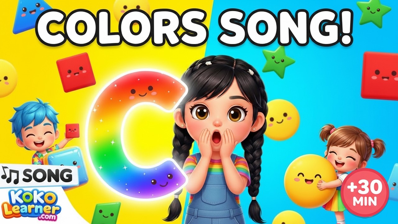 Colors Song for Kids 🌈 Learn Colors A to Z | Fun Preschool Color Learning | Koko Learner