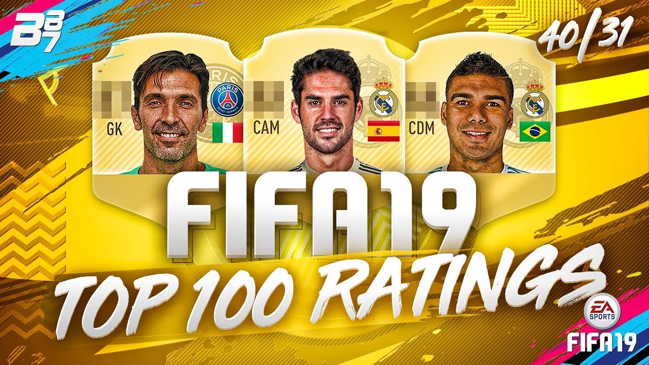 FIFA 19 | TOP 100 BEST PLAYERS RATING PREDICTION! | W/ ISCO AND CASEMIRO! 40-31