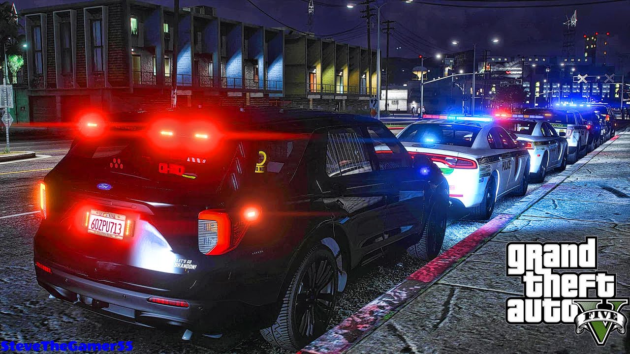 Playing GTA 5 As A POLICE OFFICER Gang Unit Patrol🔥🔥||  GTA 5 Lspdfr Mod|  4K