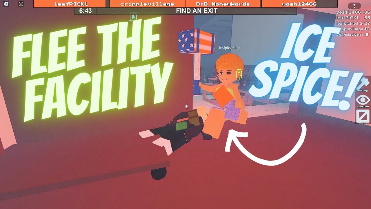 Crazy Game Against Ice Spice in Flee the Facility!