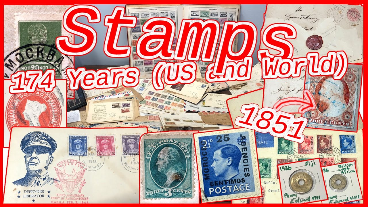174 Years of Stamps - My US and World Stamp and Envelope Collection Rare & Antique 1851-Now