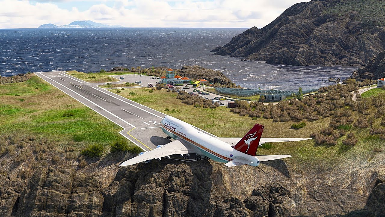 Terrifying! Qatar Airways B747 Battles Strong Crosswind at Short Runway 400 meters