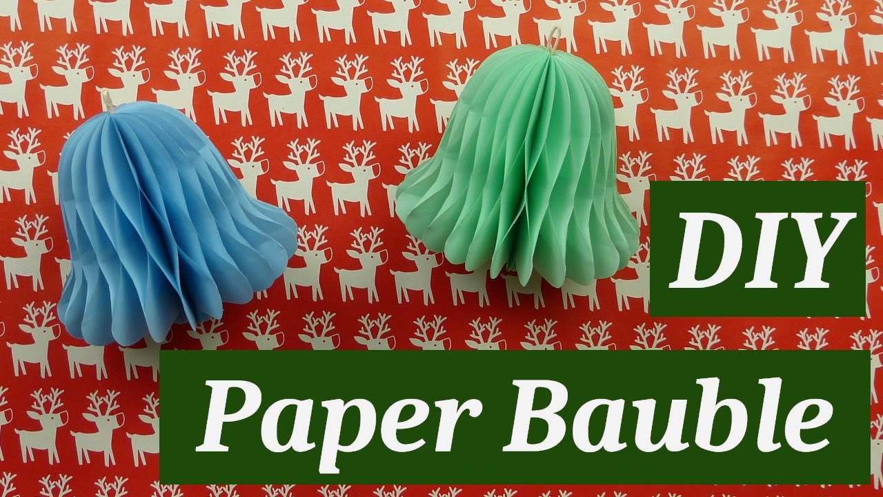 DIY Paper Bauble #6 Bell. DIY Christmas decorations
