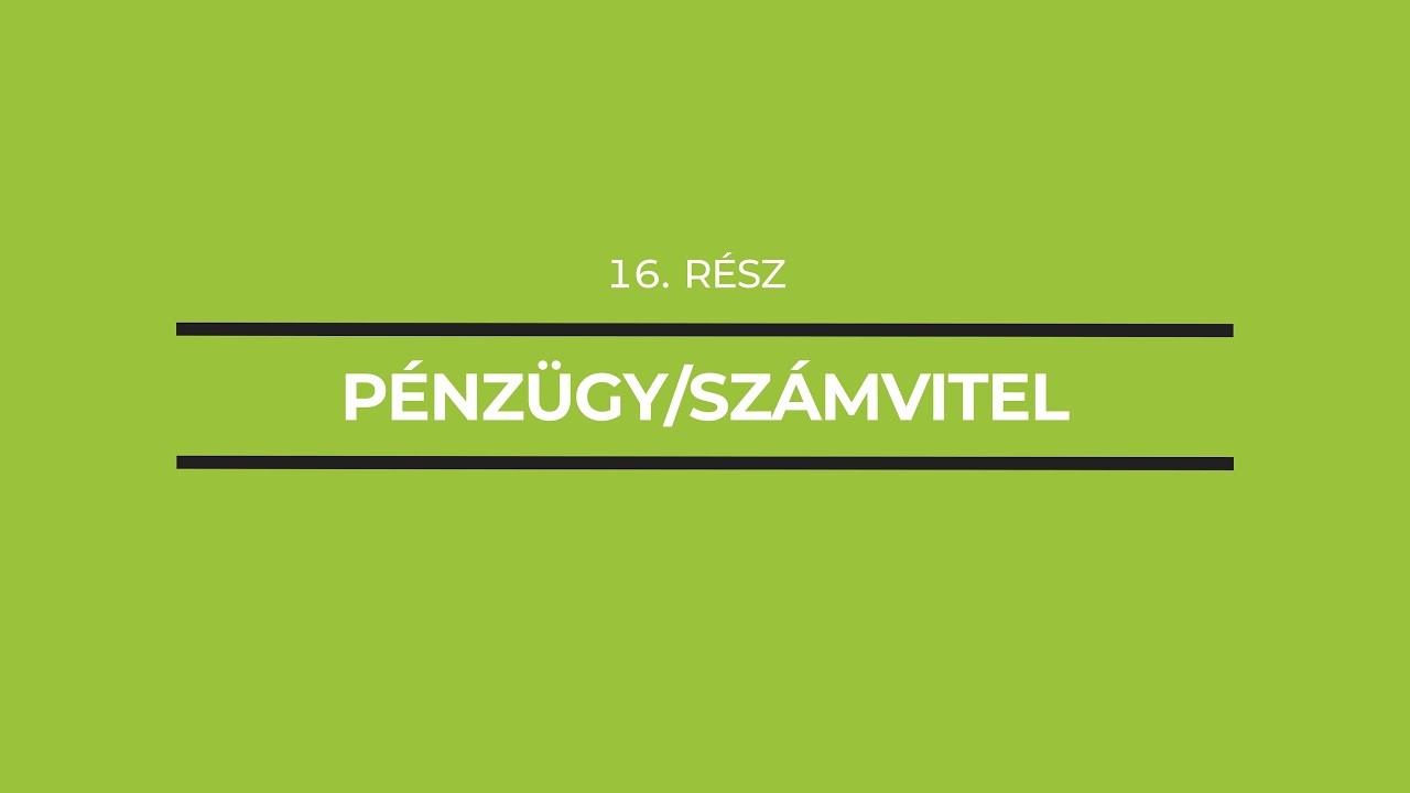 D4S ERP oktatóvideó sorozat 16. rész- Pénzügy/számvitel