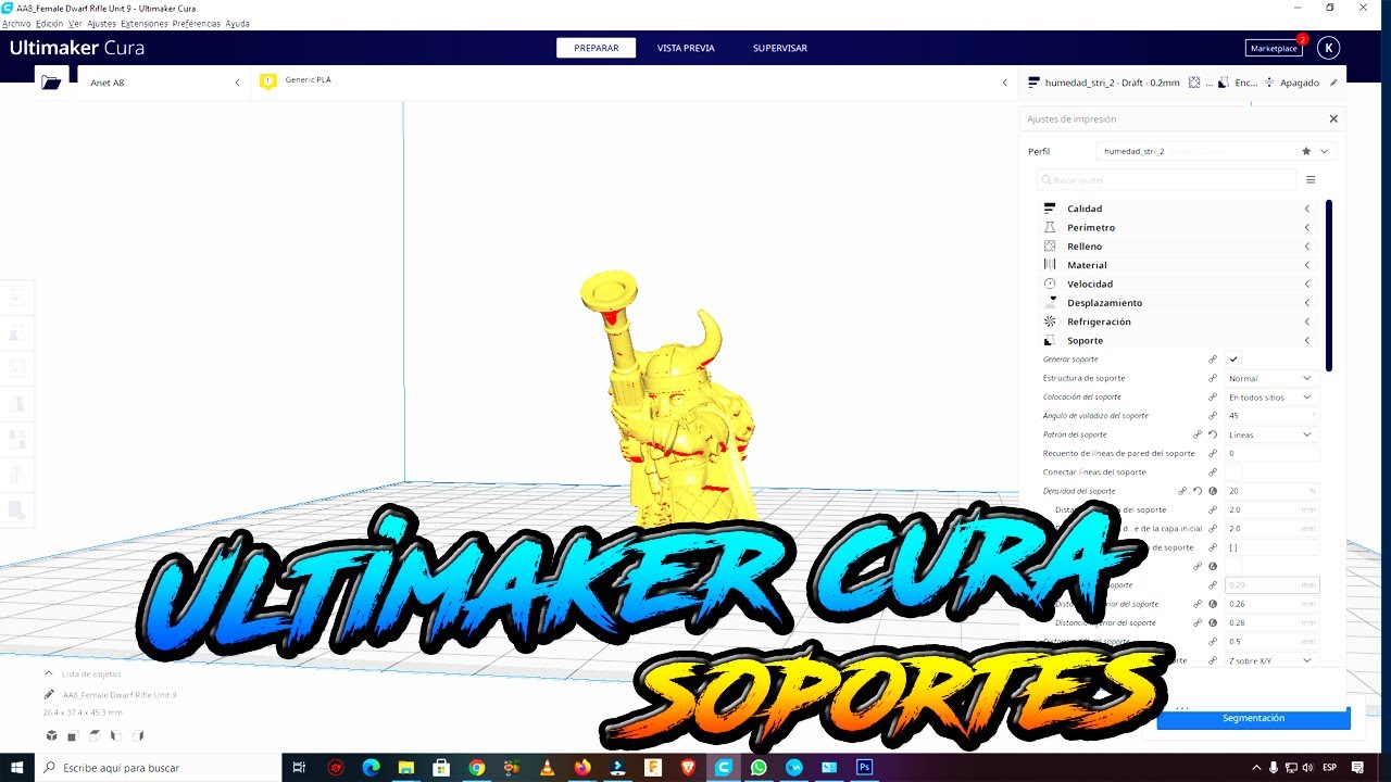 📏Ultimaker Cura 💥 SOPORTES ✍ problemas con la impresión 3d