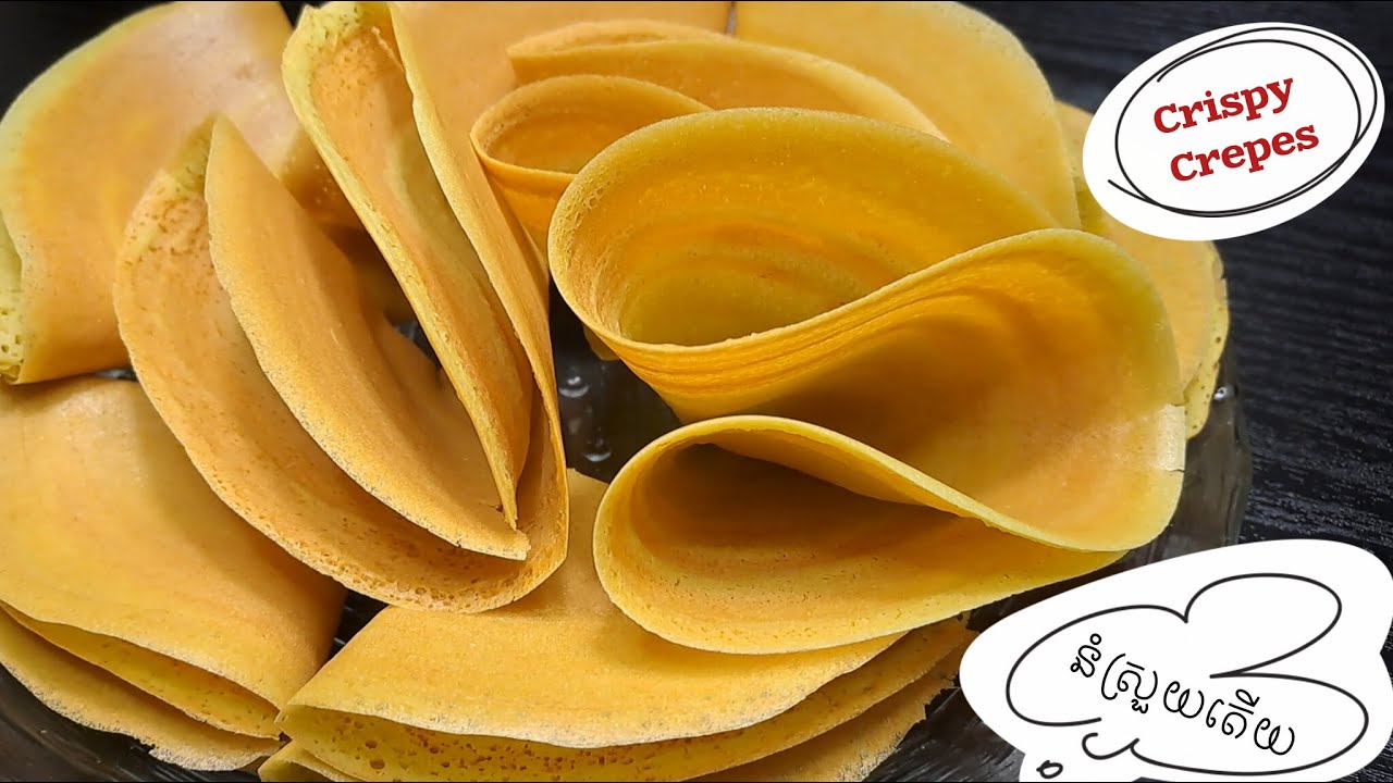នំស្រួយស្លឹកតើយ Crispy Pandan Crepes‼️Crunchy, No Oven Needed😉Super Easy & Delicious