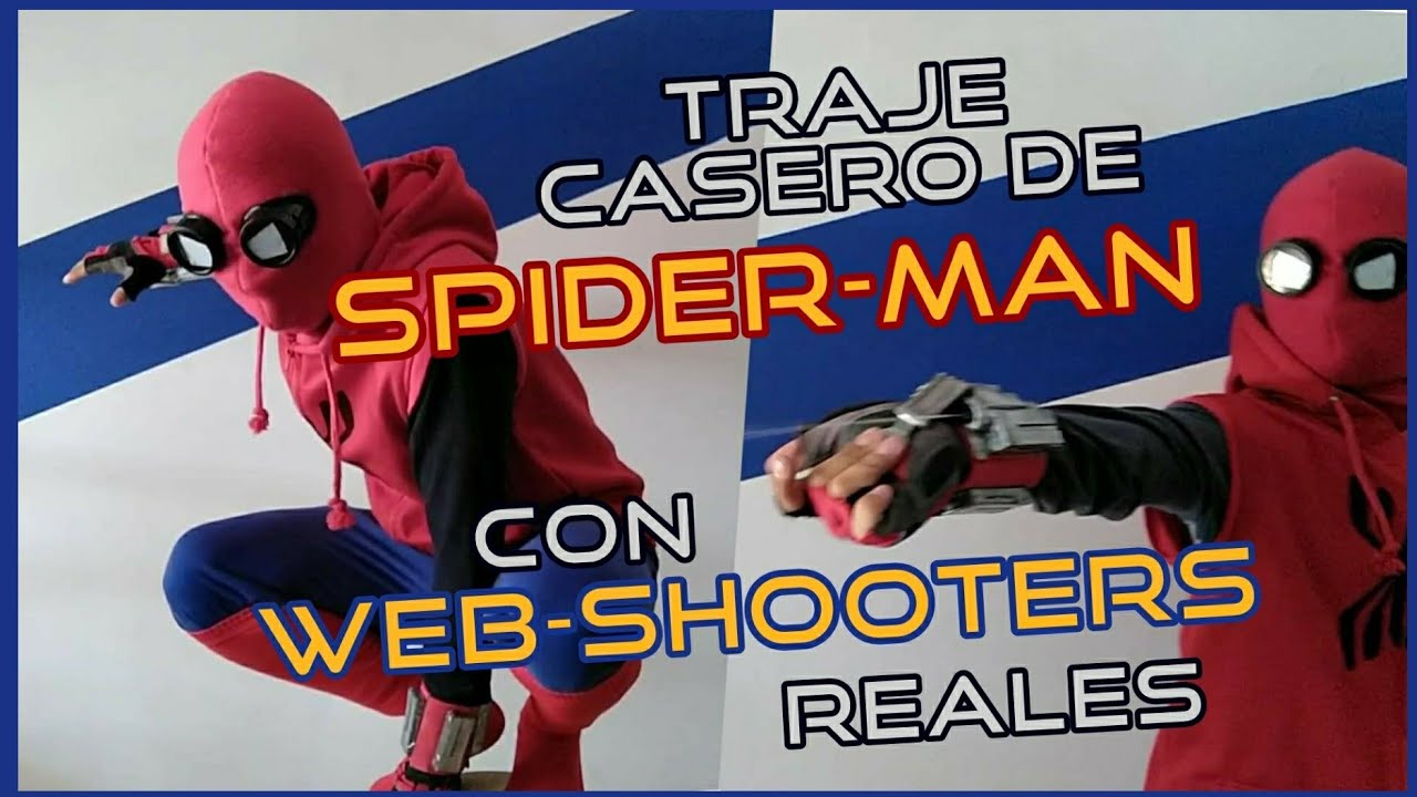 CÓMO HACER el TRAJE CASERO de SPIDER-MAN con WEB SHOOTERS Funcionales- DIY - Traje Spider-Man