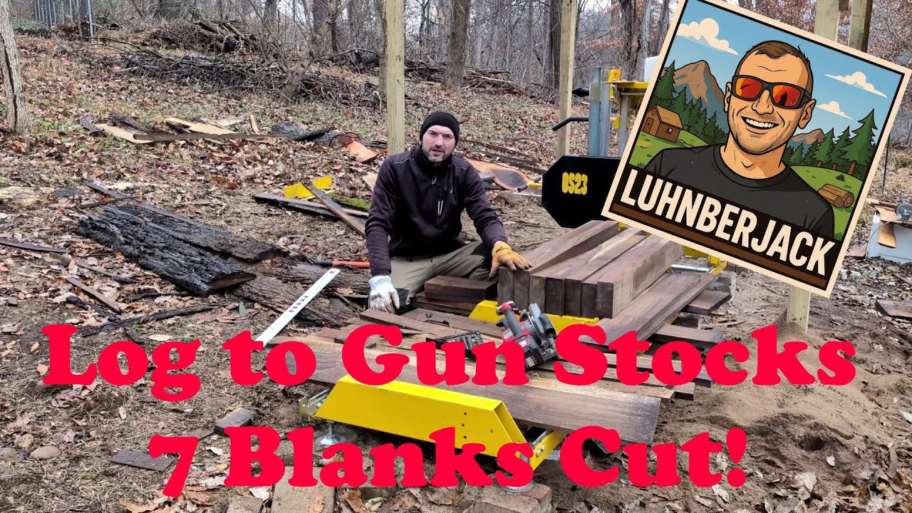 Milling 7 Gun Stock Blanks from My Last Walnut Log