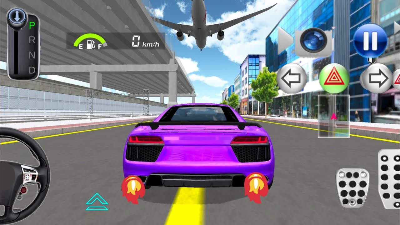 New driving class 3D blue colour Jeep car🚗. And international flight ✈️ ✈️super highway driving 2025