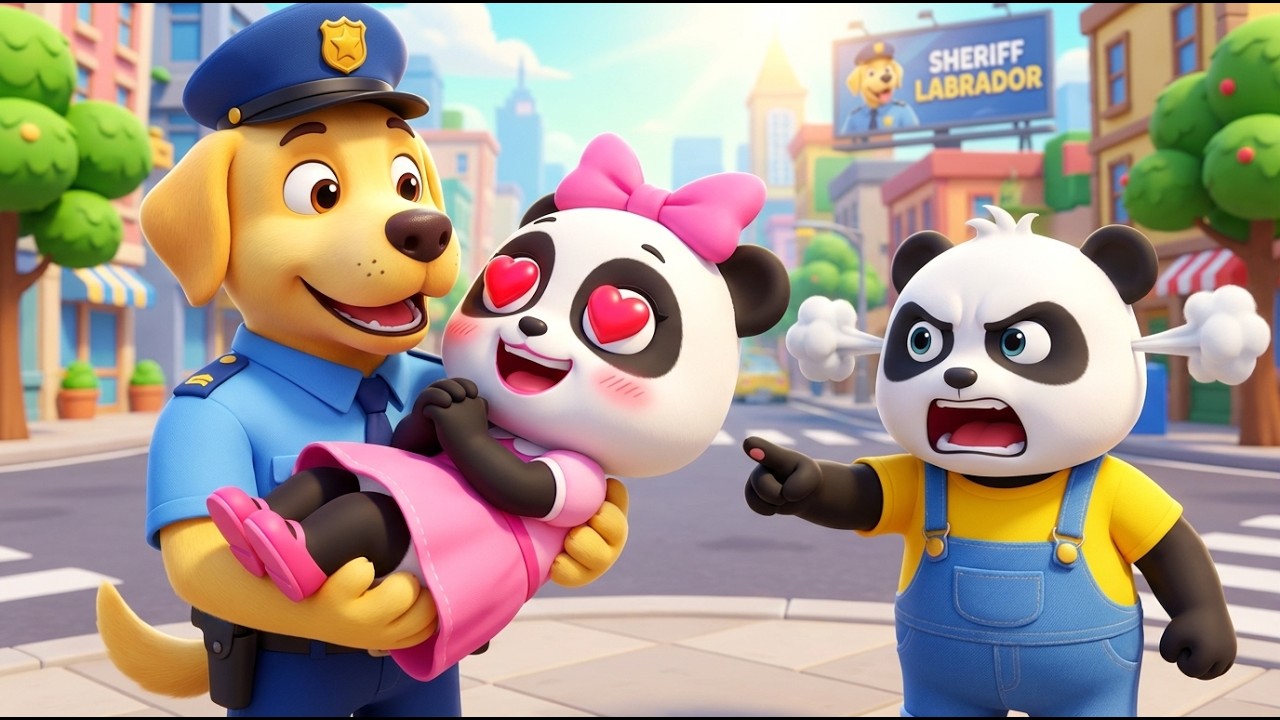 Sheriff Labrador Likes Miumiu?! 😲 Kiki Gets Jealous | Babybus Funny Animation