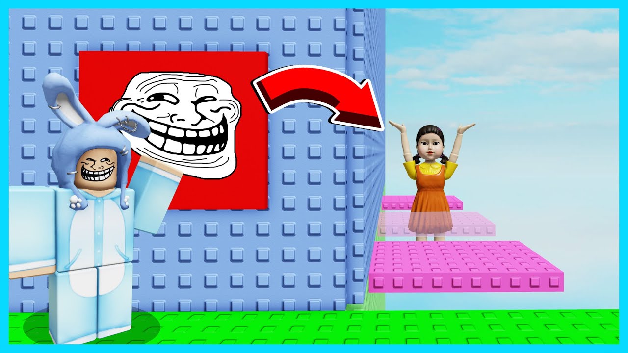 MIPAN & ZUZUZU Prank Boneka Squid Game Di Tower Parkour Troll! ROBLOX