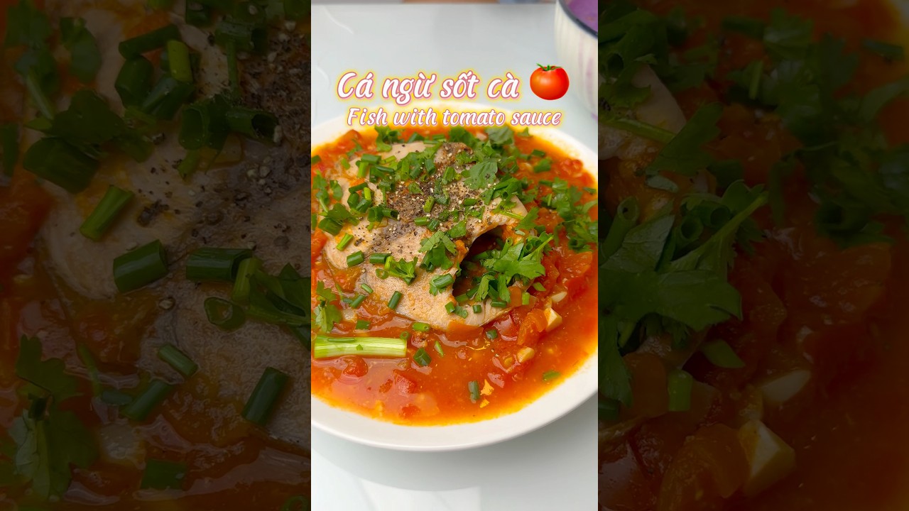 Fish With Tomato Sauce 🍅 #foodie #shorts #vietnamese