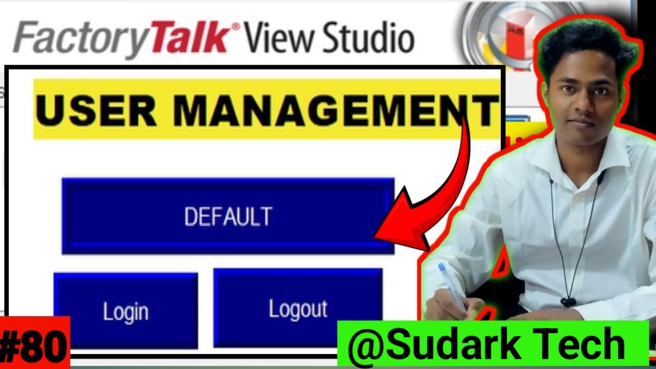 User Management in Factory Talk View Studio ME | Login/Logout in HMI